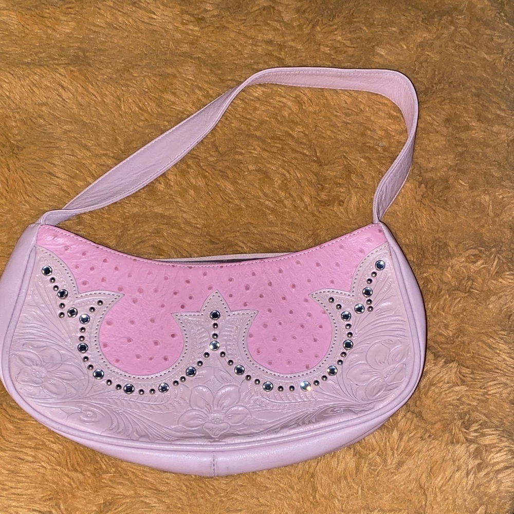 American West Pink and Lavender Shoulder Bag